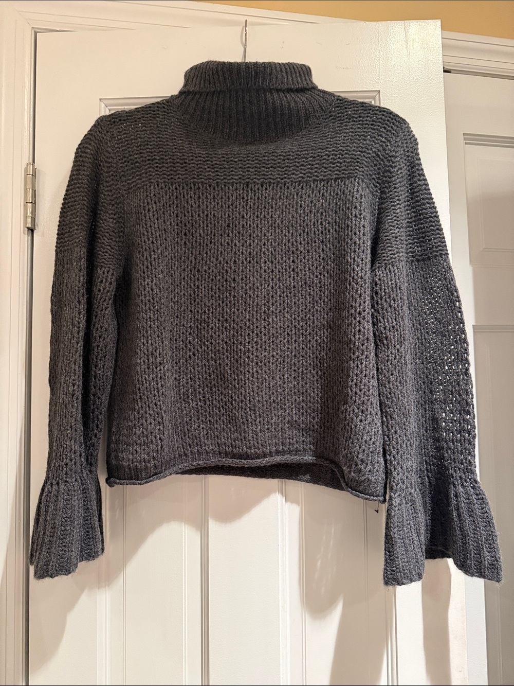 Lisa Todd Charcoal Gray Chunky Turtleneck Sweater